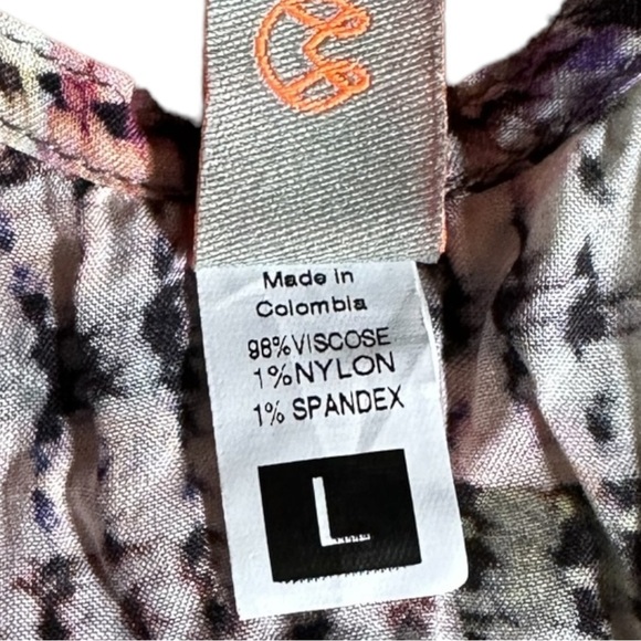 Maaji Boho Beachy Lightweight Racerback Maxi Dress Size L Vacation Multicolor - Picture 8 of 9